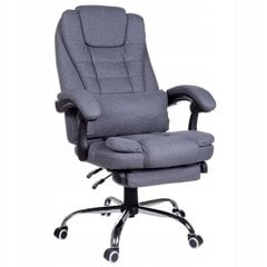 Biroja krēsls Giosedio FBR011, pelēks, ar kāju balstu цена и информация | Офисные кресла | 220.lv