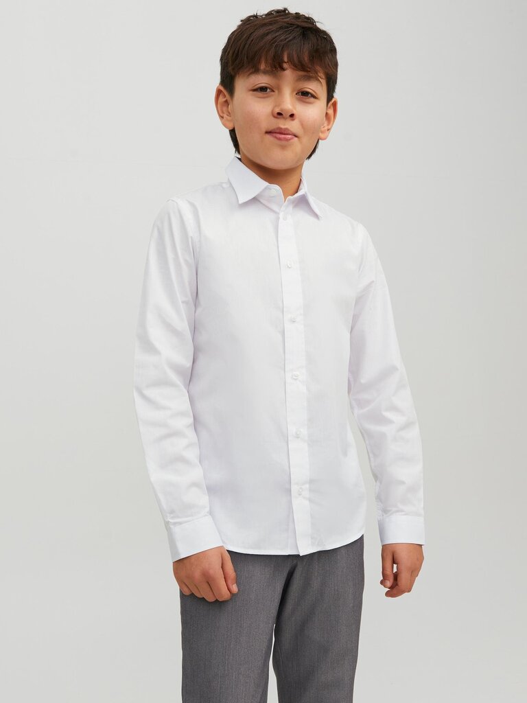 Bērnu krekls JACK & JONES, balts цена и информация | Zēnu krekli | 220.lv