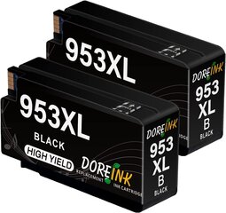 DOREINK 953XL картридж для принтеров, для принтеров HP, чёрный, 2 шт. цена и информация | Картриджи для струйных принтеров | 220.lv