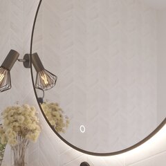 Подвесное зеркало с подсветкой Divissi A, 80x80 см цена и информация | Зеркала в ванную | 220.lv