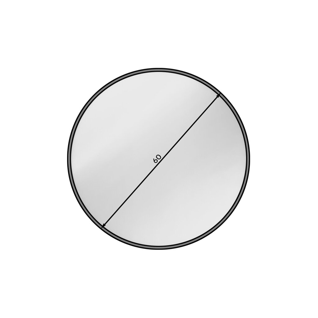 Piekarināms spogulis ar apgaismojumu Divissi A, 60x60 cm cena un informācija | Vannas istabas spoguļi | 220.lv