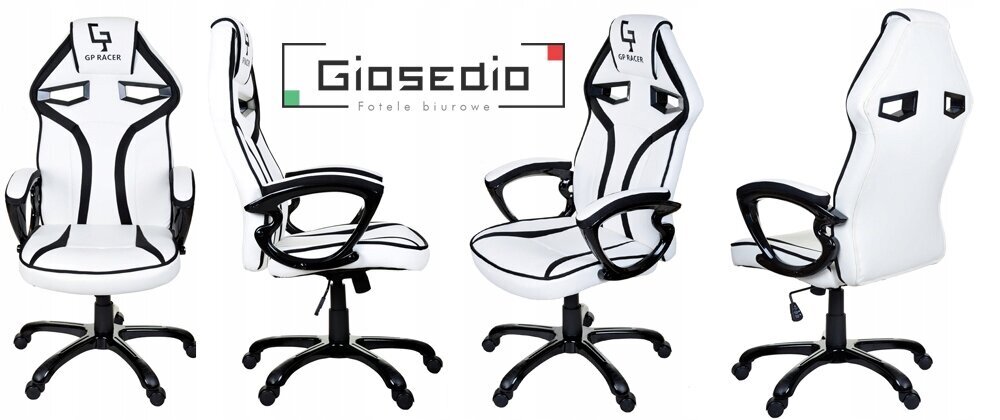 Biroja krēsls Giosedio GP RACER GPR024, balts cena un informācija | Biroja krēsli | 220.lv