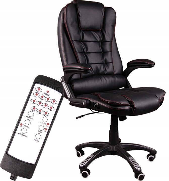 Biroja krēsls Giosedio BSB004M, melns, ar masāžas funkciju cena un informācija | Biroja krēsli | 220.lv