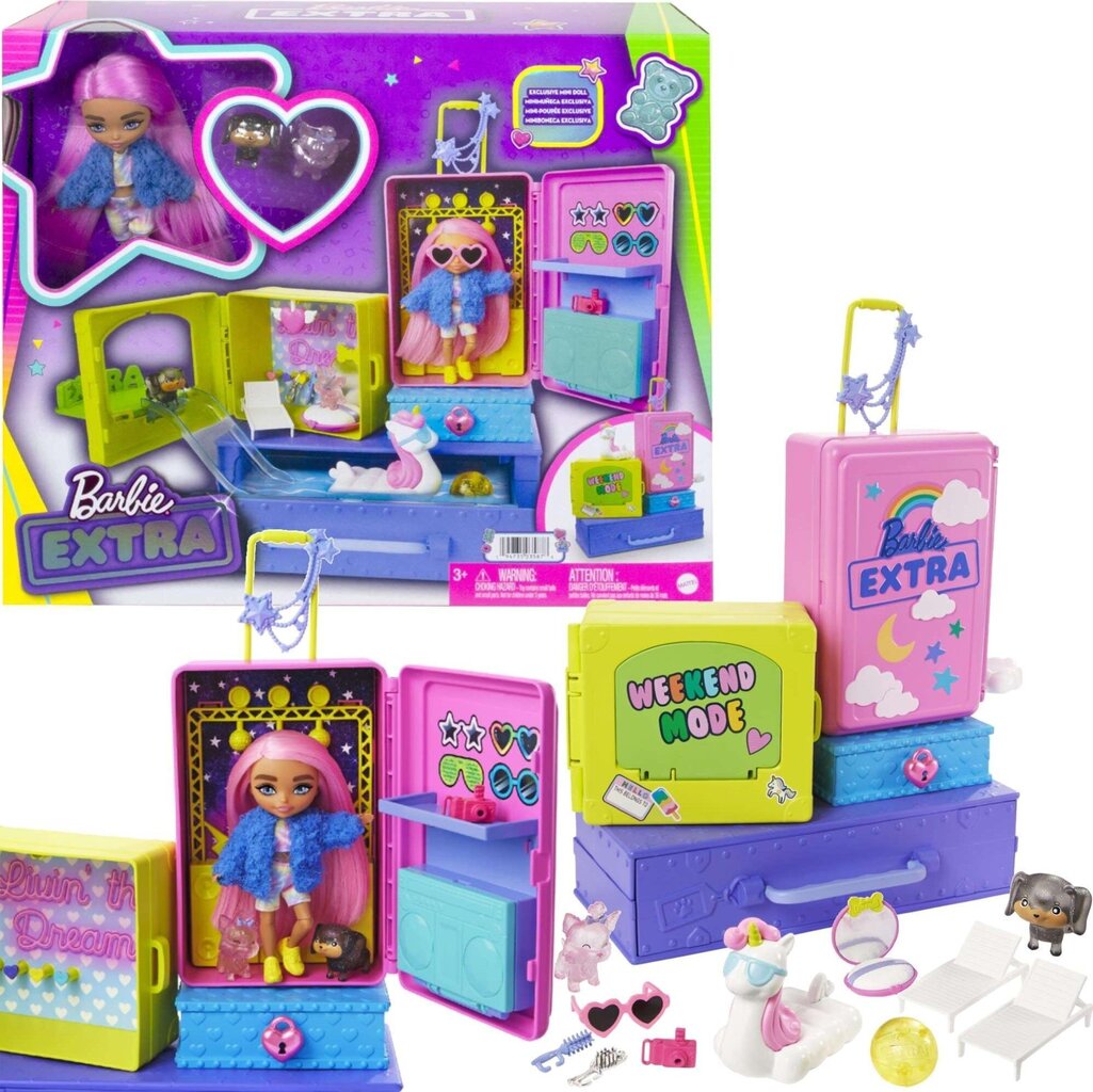 Lelles Barbie komplekts Mattel Extra Animals & Minis cena un informācija | Rotaļlietas meitenēm | 220.lv