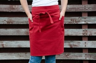 DILL Handmade полуфартук (красный) цена и информация | Кухонные полотенца, рукавицы, фартуки | 220.lv