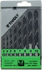 Koka urbju komplekts TIVOLY, 3-10mm, 8 daļas cena un informācija | Rokas instrumenti | 220.lv