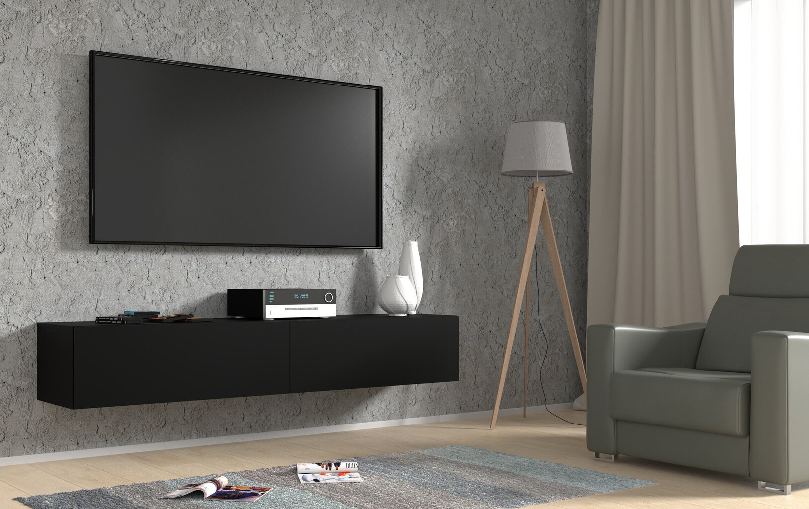 TV galdiņš Bingo, melns cena un informācija | TV galdiņi | 220.lv
