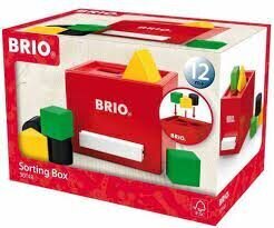 Koka klucīšu spēle Brio, sarkana cena un informācija | Rotaļlietas zīdaiņiem | 220.lv