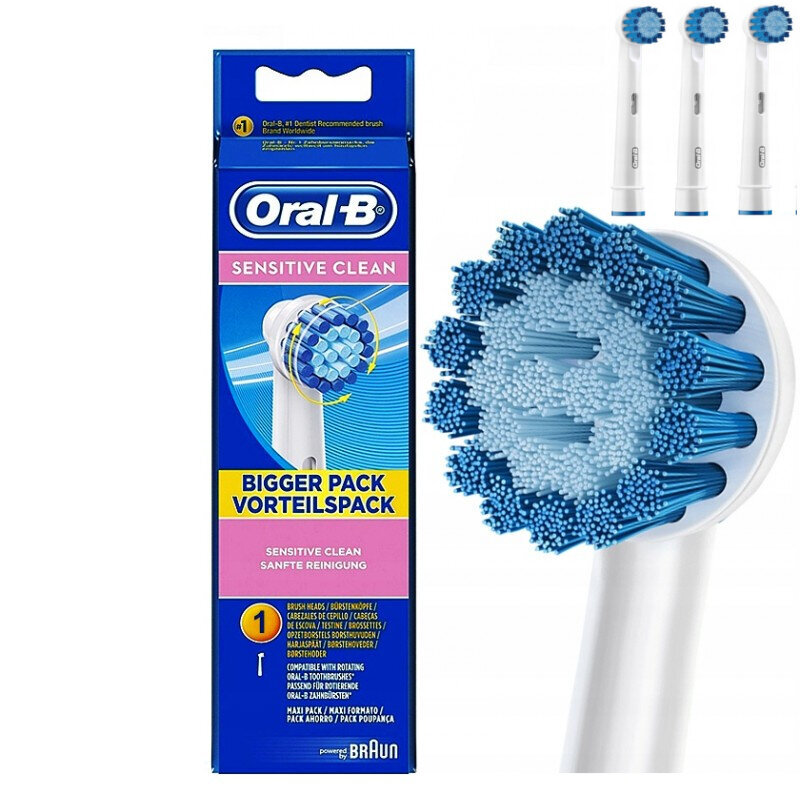 Oral-B Sensitive Clean su 4 gab. galviņām cena un informācija | Uzgaļi elektriskajām zobu birstēm | 220.lv