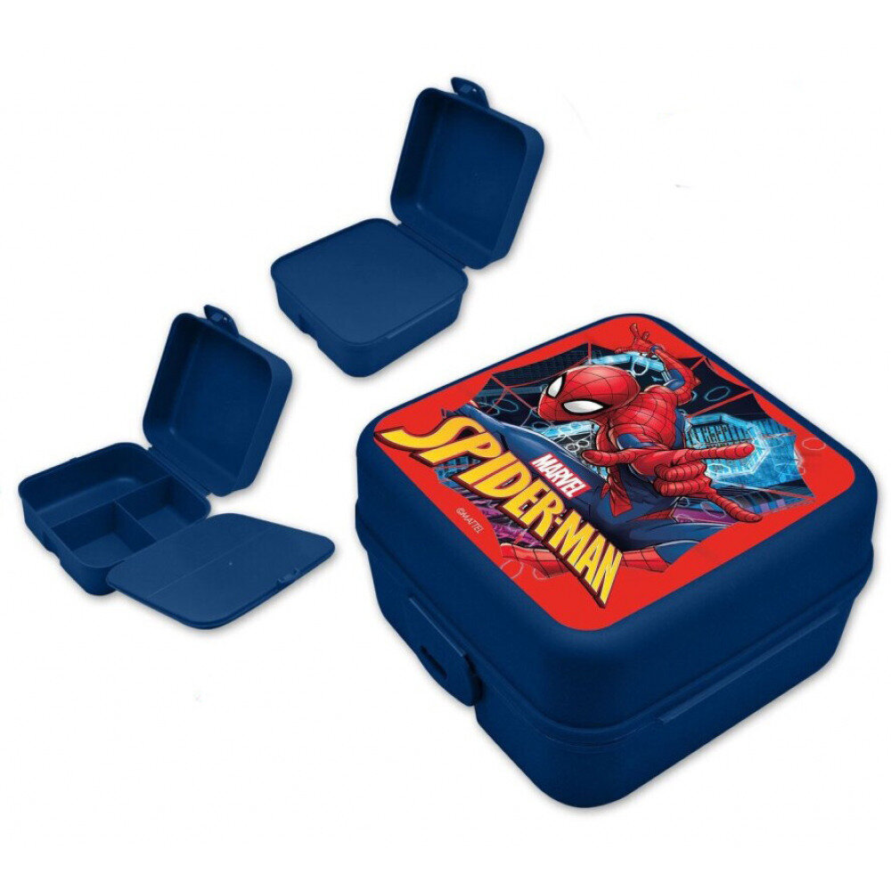 Spiderman vairāku nodalījumu uzkodu kaste цена и информация | Trauki pārtikas uzglabāšanai | 220.lv
