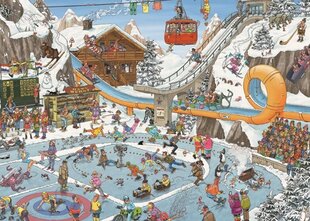 Puzle ar skatu uz ziemas spēlēm Jumbo Jan van Haasteren, 1000 d cena un informācija | Puzles, 3D puzles | 220.lv