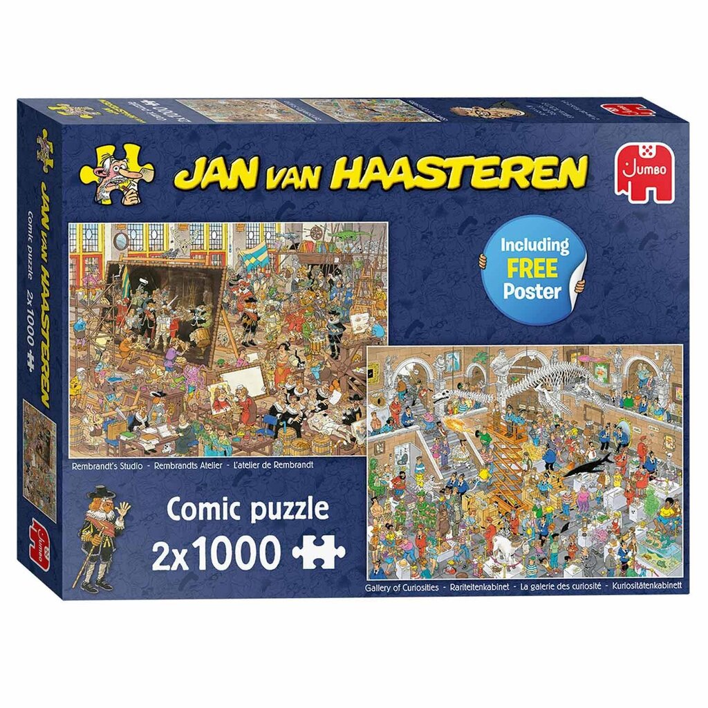 Puzle ar cilvēkiem muzejā Jumbo Jan Van Haasteren, 2 x 1000 d cena un informācija | Puzles, 3D puzles | 220.lv