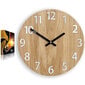 Sienas pulkstenis AmadeuszWoodWhite цена и информация | Pulksteņi | 220.lv