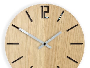 Sienas pulkstenis CarloWoodBlack cena un informācija | Pulksteņi | 220.lv