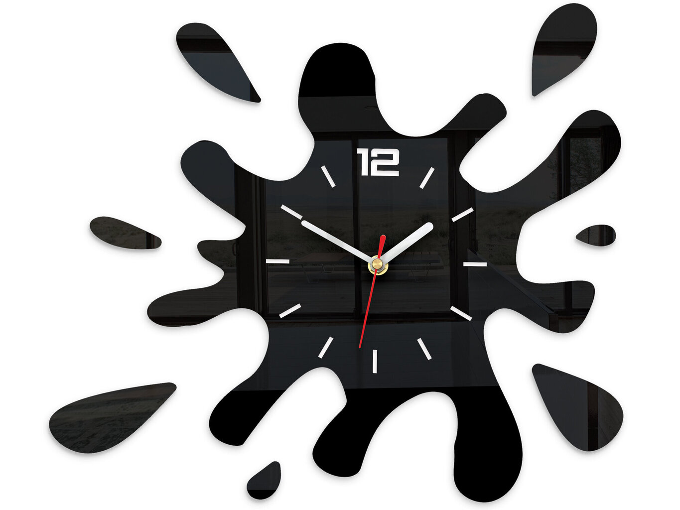Sienas pulkstenis Kleks Black Ultra Quiet cena un informācija | Pulksteņi | 220.lv