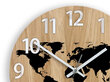 Sienas pulkstenis MapaWoodCyfryBlack цена и информация | Pulksteņi | 220.lv