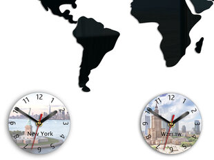 Sienas pulkstenis Pasaules karte 3D цена и информация | Часы | 220.lv