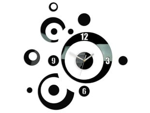 Sienas pulkstenis PlanetBlack cena un informācija | Pulksteņi | 220.lv