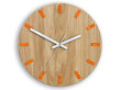 Sienas pulkstenis SimpleWoodOrange cena un informācija | Pulksteņi | 220.lv