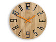 Sienas pulkstenis SlimWoodBlackOrange цена и информация | Pulksteņi | 220.lv