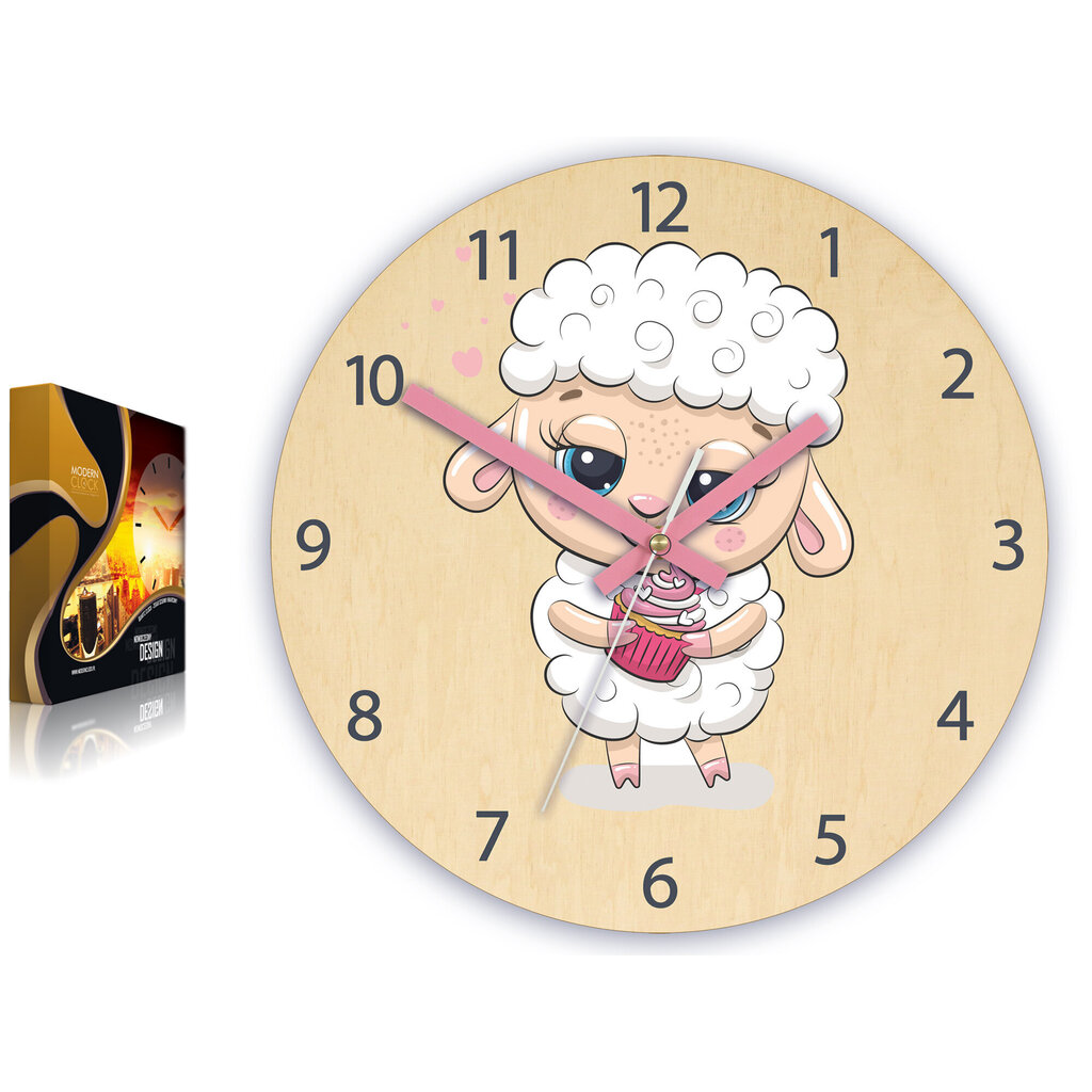 Bērnu sienas pulkstenis Baby sheep cena un informācija | Pulksteņi | 220.lv