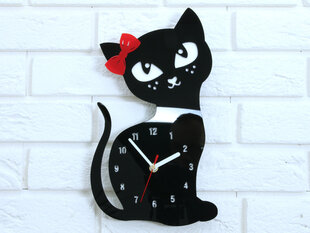 Bērnu sienas pulkstenis CatBlack цена и информация | Часы | 220.lv