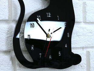 Bērnu sienas pulkstenis CatBlack цена и информация | Часы | 220.lv
