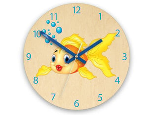 Bērnu sienas pulkstenis Fish cena un informācija | Pulksteņi | 220.lv