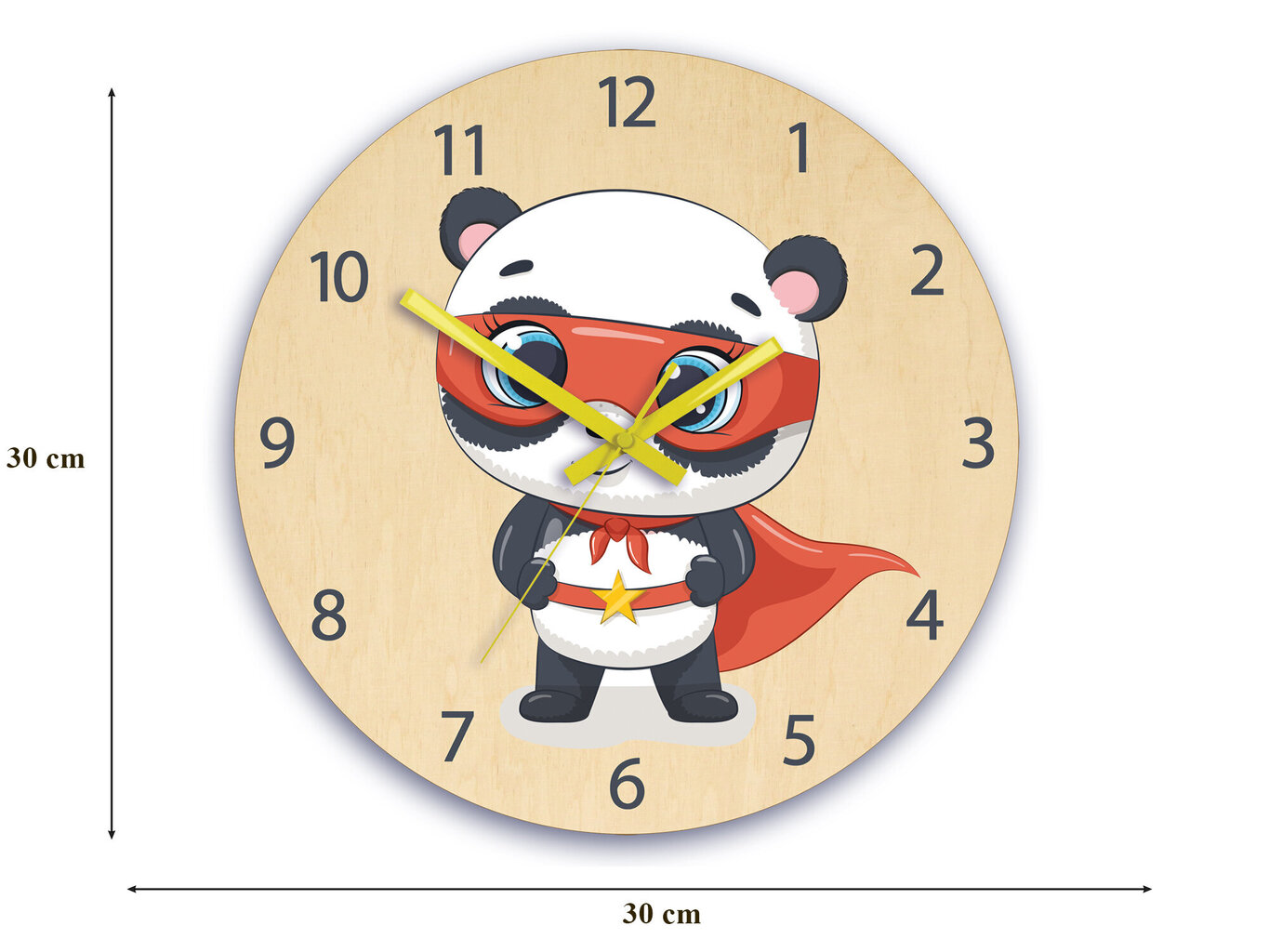 Bērnu sienas pulkstenis PandaBohater cena un informācija | Pulksteņi | 220.lv