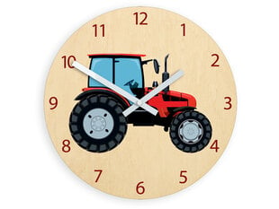 Bērnu sienas pulkstenis Traktors cena un informācija | Pulksteņi | 220.lv