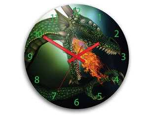 Bērnu sienas pulkstenis Dragon cena un informācija | Pulksteņi | 220.lv