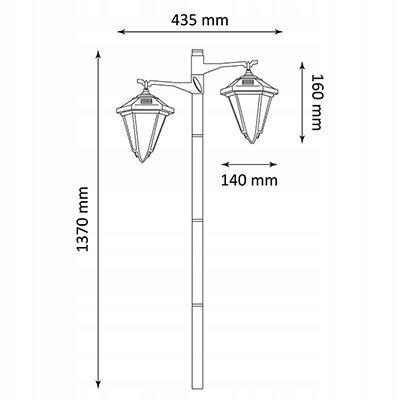 Āra lampa Nnled Led, 137 cm cena un informācija | Āra apgaismojums | 220.lv