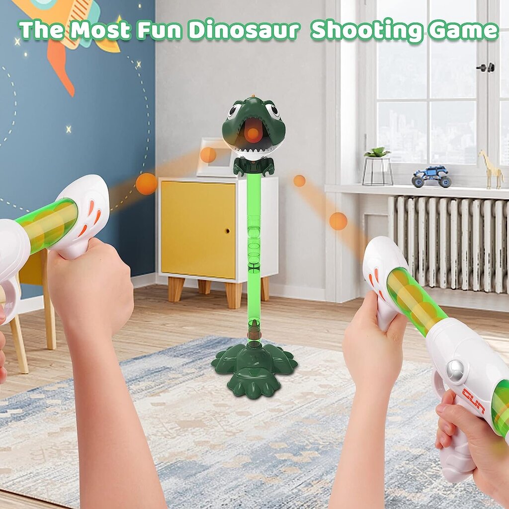 Rotaļlieta Dinosaur DX DA XIN ar pistoli un plastmasas bumbiņām cena un informācija | Rotaļlietas zēniem | 220.lv