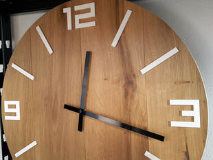 Arābu lauku sienas pulkstenis balts 49 cm ArabicWoodWhiteBlack50Cm цена и информация | Часы | 220.lv
