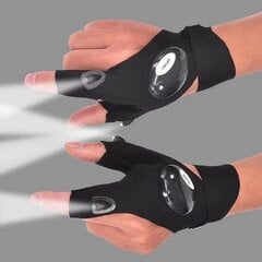Рабочие перчатки на два пальца со светодиодной подсветкой, пара цена и информация | Рабочие перчатки | 220.lv
