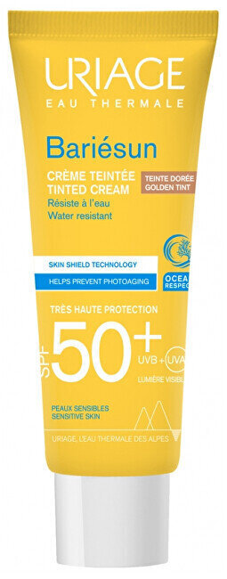 Tonēts ādas sauļošanās krēms SPF 50+ Bariesun Golden Tint (Tinted Cream) 50 ml cena un informācija | Sauļošanās krēmi | 220.lv