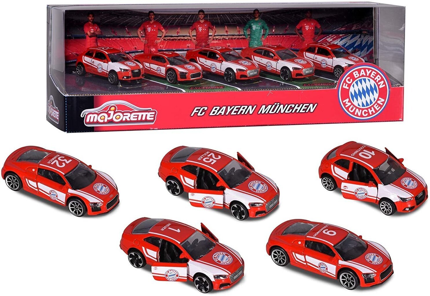 Komplekts Majorette FC Bayern Munich 5-car resorach cena un informācija | Rotaļlietas zēniem | 220.lv