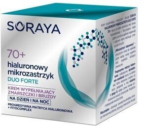 Dienas un nakts krēms Soraya Hyaluronic Duo Forte 70+, 50 ml cena un informācija | Sejas krēmi | 220.lv