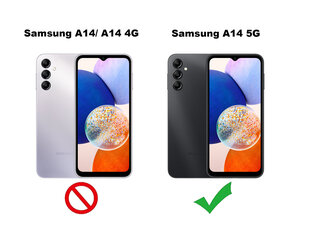 Soundberry silikona vāciņš Samsung Galaxy A14 5G, melns - Midnight цена и информация | Чехлы для телефонов | 220.lv