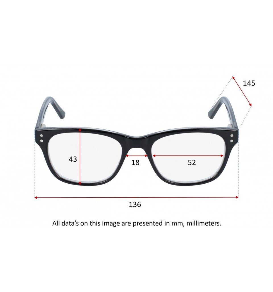 Brilles lasīšanai 7305 D4.00 New Black cena un informācija | Brilles | 220.lv