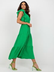 зеленое свободное мини-платье с оборкой sindy sublevel цена и информация | Платья | 220.lv