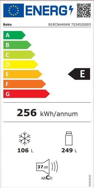 Beko AeroFlow B1RCNA404W cena un informācija | Ledusskapji | 220.lv