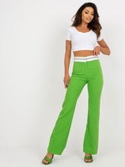 Женские светло-зеленые брюки из ткани цена и информация | Женские брюки | 220.lv