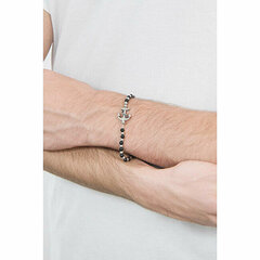 BREIL Stilīga rokassprādze ar pērlītēm ar enkuru Black Onyx TJ2407 sRE0004 cena un informācija | Vīriešu rotaslietas | 220.lv