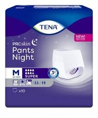 TENA Pants Night Super Medium bikses N10 cena un informācija | Autiņbiksītes, higiēniskās paketes, vienreizlietojamie paladziņi pieaugušajiem | 220.lv