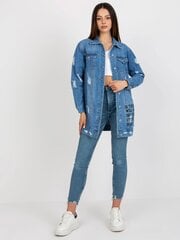 синяя джинсовая куртка с принтом на спине цена и информация | Женские куртки | 220.lv