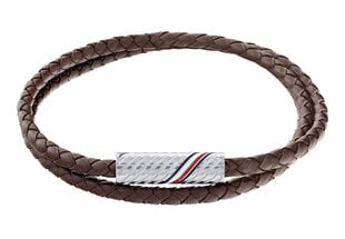 Tommy Hilfiger Stilīga dubultā ādas rokassprādze 2790468 sTH1331 цена и информация | Мужские украшения | 220.lv