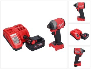 Milwaukee M18 ONEID2-501 Akumulatora triecienatslēga 18 V 226 Nm 1/4" + 1x akumulators 5,0 Ah + lādētājs cena un informācija | Skrūvgrieži, urbjmašīnas | 220.lv