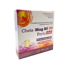 Olimp Labs Chela-Mag B6+D3 Forte shot amp. 25ml x 5 cena un informācija | Vitamīni, preparāti, uztura bagātinātāji labsajūtai | 220.lv