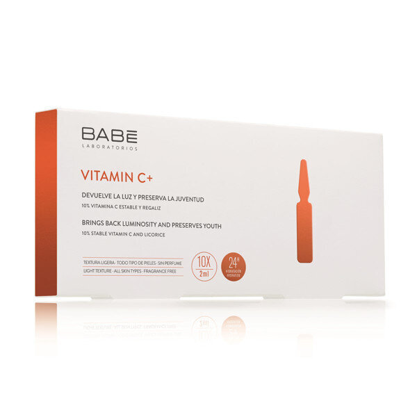 BABE Vitamin C+ ampulas 2ml x 10gab. cena un informācija | Serumi sejai, eļļas | 220.lv